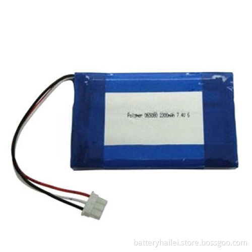 Polymer Li-ion Battery Pack, GSP065080 Cells in Series, with 7.4V Voltage and 2,300mAh Capacity